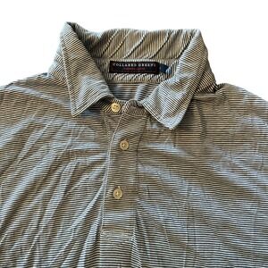 Collared Greens Polo‎ Men's Large Blue Striped Cotton Short Sleeve Preppy (15)